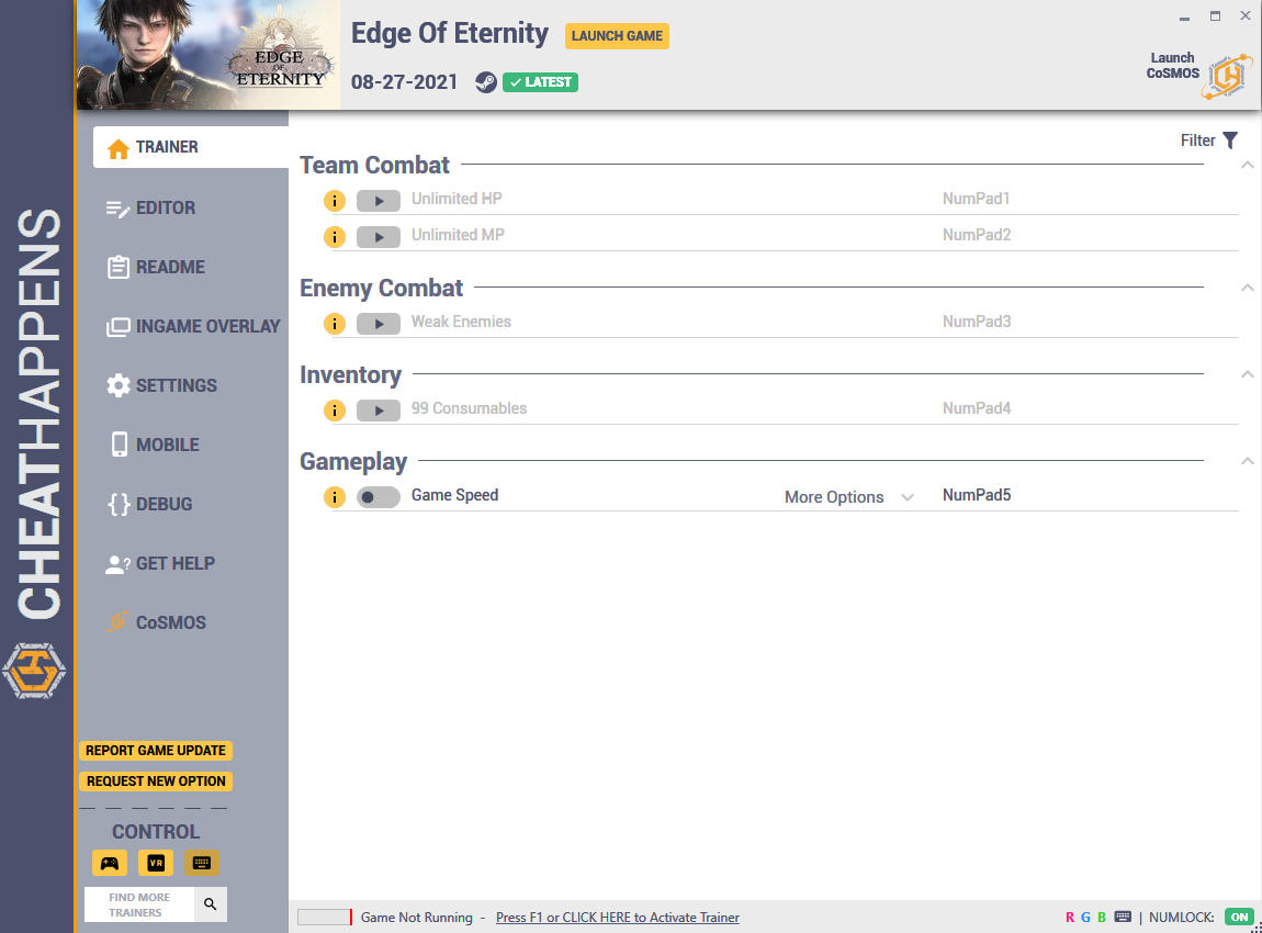 Edge of Eternity: Trainer +20 v08.27.2021 {CheatHappens.com}