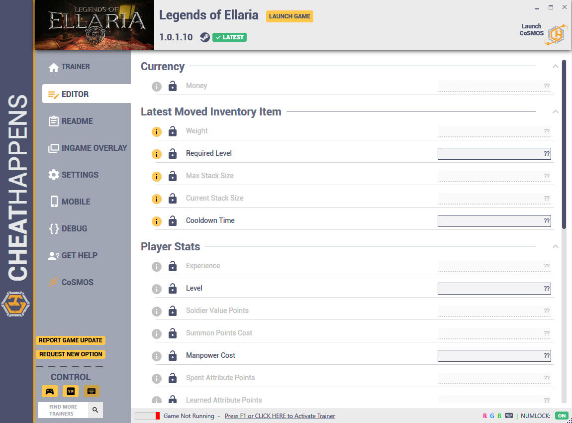 Legends of Ellaria: Trainer +29 v1.0.1.10 {CheatHappens.com}