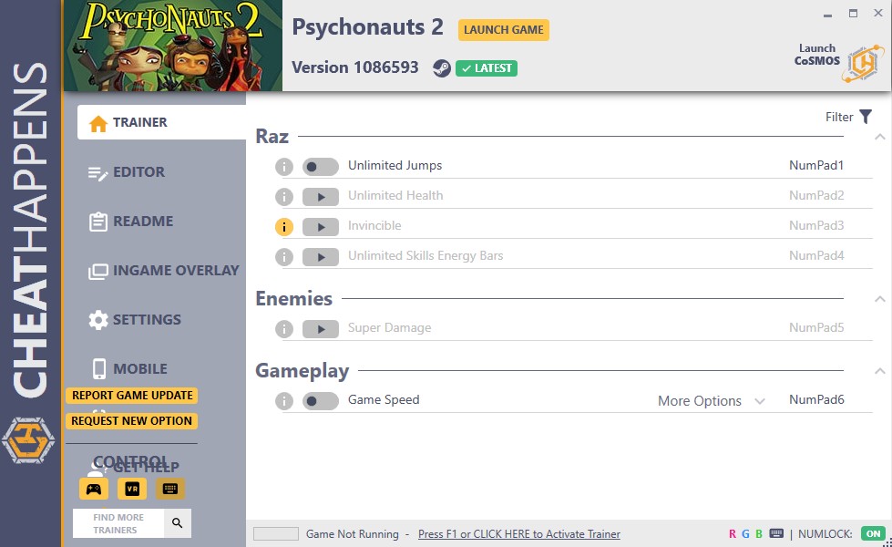 Psychonauts 2: Trainer +12 v1086593 {CheatHappens.com}