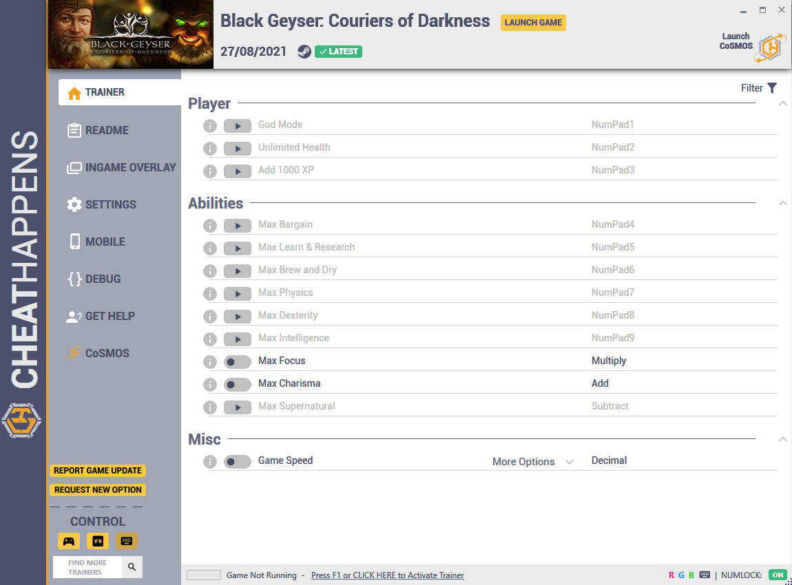 Black Geyser: Couriers of Darkness - Trainer +13 v27.08.2021 {CheatHappens.com}