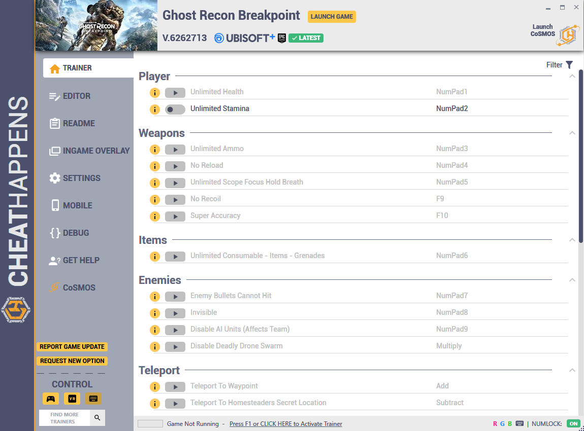 Ghost Recon: Breakpoint - Trainer +29 v.6262713 {CheatHappens.com}