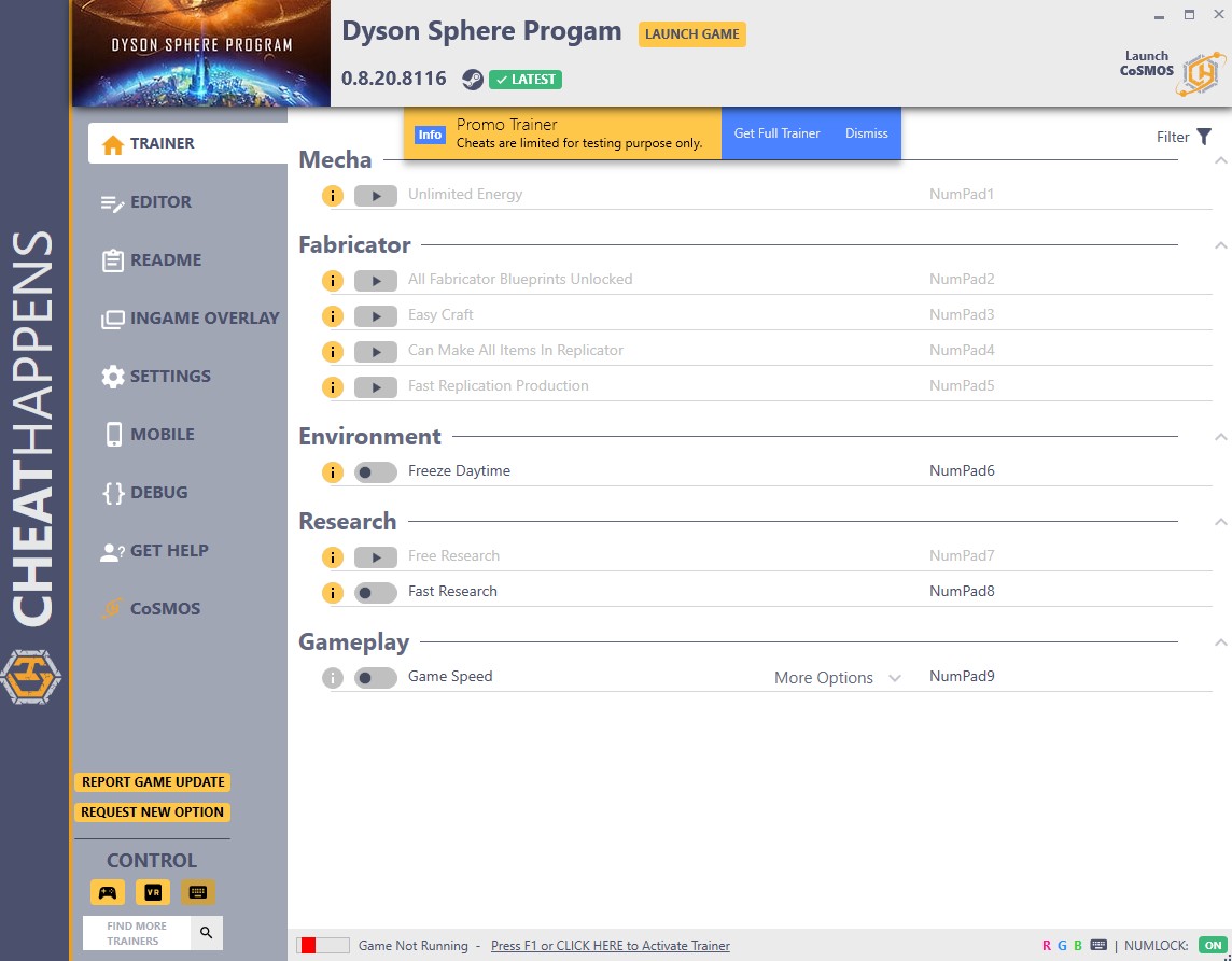Dyson Sphere Program: Trainer +35 v0.8.20.8116 {CheatHappens.com}