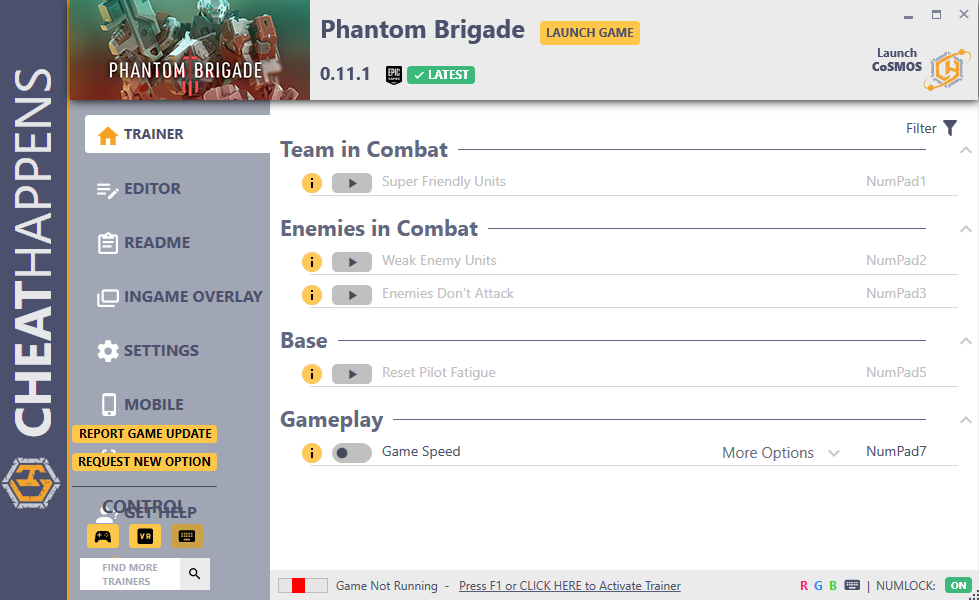 Phantom Brigade: Trainer +6 v0.11.1 {CheatHappens.com}