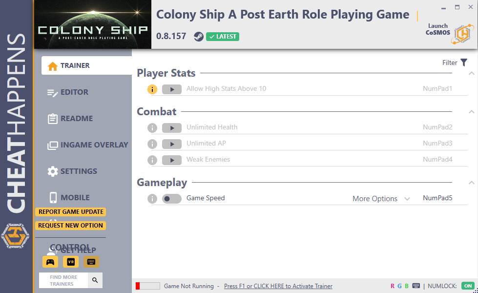 Colony Ship: A Post-Earth Role Playing Game - Trainer +26 v0.8.157 {CheatHappens.com}