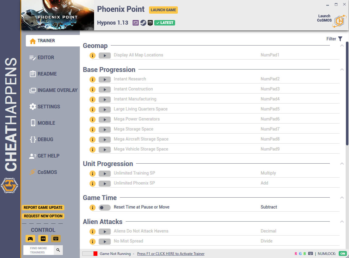 Phoenix Point: Trainer +44 Hypnos 1.13 Ambrose 1.12 {CheatHappens.com}